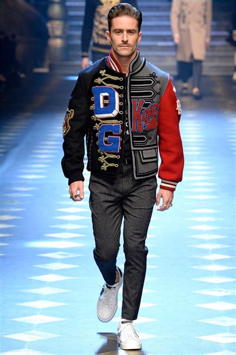 dolce gabbana mens varsity jacket poloyester|Polyester Dolce & Gabbana Jackets for Men .